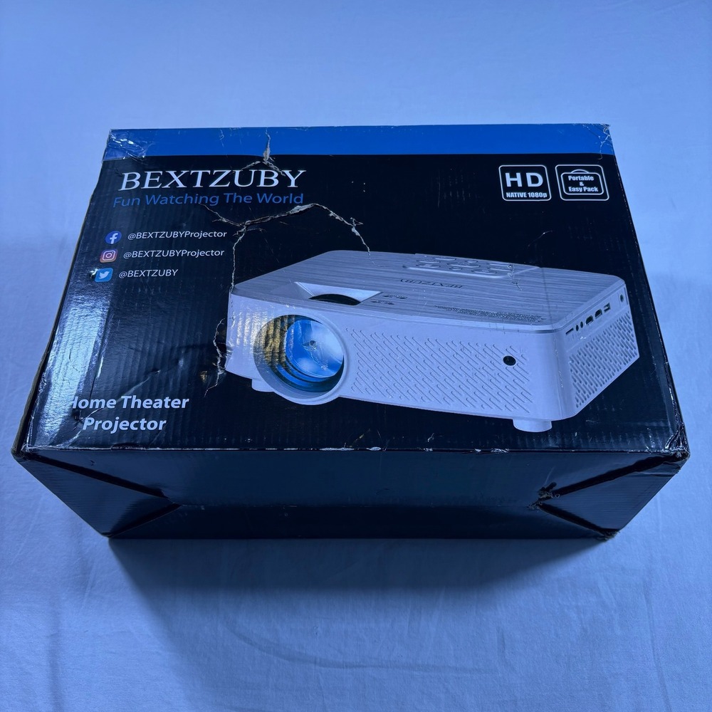 BEXTZUBY HD Home Theater Projector 1080p Native Resolution Portable